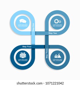 Infographic template. Vector illustration. Can be used for workflow layout, diagram, business step options, banner, web design.