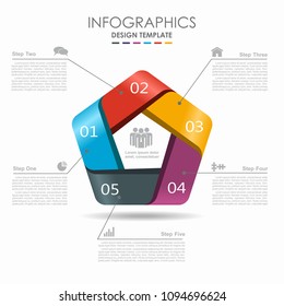 Infographic template. Vector illustration. Can be used for workflow layout, diagram, business step options, banner, web design.
