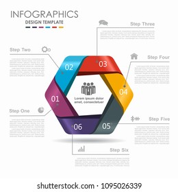 Infographic template. Vector illustration. Can be used for workflow layout, diagram, business step options, banner, web design.