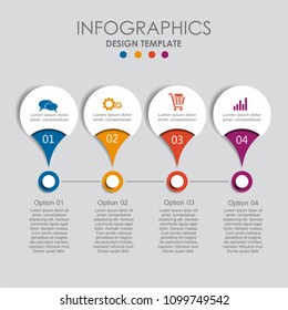 Infographic template. Vector illustration. Can be used for workflow layout, diagram, business step options, banner, web design.