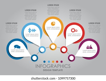Infographic template. Vector illustration. Can be used for workflow layout, diagram, business step options, banner, web design.
