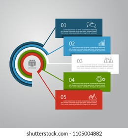 Infographic template. Vector illustration. Can be used for workflow layout, diagram, business step options, banner, web design.