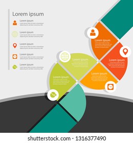 Infographic template. Vector illustration. Can be used for workflow layout, diagram, business step options, banner, web design. EPS 10 - Vector