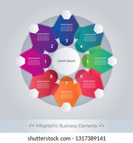 Infographic template. Vector illustration. Can be used for workflow layout, diagram, business step options, banner, web design - Vector 