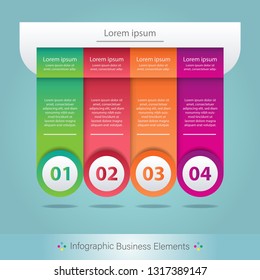 Infographic template. Vector illustration. Can be used for workflow layout, diagram, business step options, banner, web design - Vector 