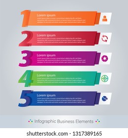 Infographic template. Vector illustration. Can be used for workflow layout, diagram, business step options, banner, web design - Vector 