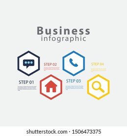 Infographic template. Vector illustration. Can be used for workflow layout, diagram, business step options, banner, web design.
