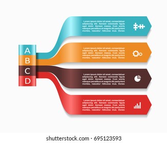 Infographic template. Vector illustration. Can be used for workflow layout, diagram, business step options, banner, web design.