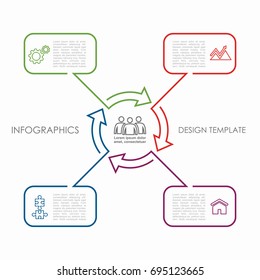 Infographic template. Vector illustration. Can be used for workflow layout, diagram, business step options, banner, web design.