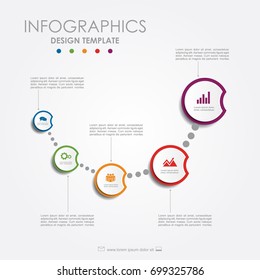 Infographic template. Vector illustration. Can be used for workflow layout, diagram, business step options, banner, web design.