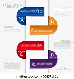 Infographic template. Vector illustration. Can be used for workflow layout, diagram, business step options, banner, web design.