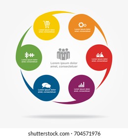 Infographic template. Vector illustration. Can be used for workflow layout, diagram, business step options, banner, web design.