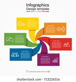 Infographic template. Vector illustration. Can be used for workflow layout, diagram, business step options, banner, web design.