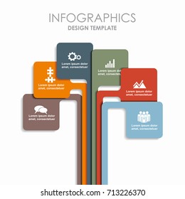 Infographic template. Vector illustration. Can be used for workflow layout, diagram, business step options, banner, web design.