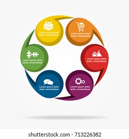 Infographic template. Vector illustration. Can be used for workflow layout, diagram, business step options, banner, web design.