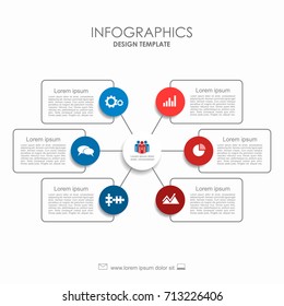 Infographic template. Vector illustration. Can be used for workflow layout, diagram, business step options, banner, web design.