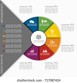 Infographic template. Vector illustration. Can be used for workflow layout, diagram, business step options, banner, web design.