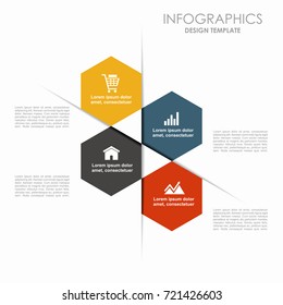 Infographic template. Vector illustration. Can be used for workflow layout, diagram, business step options, banner, web design.