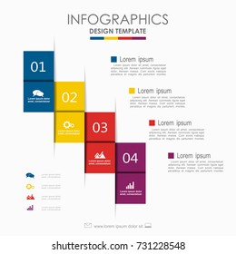 Infographic template. Vector illustration. Can be used for workflow layout, diagram, business step options, banner, web design.