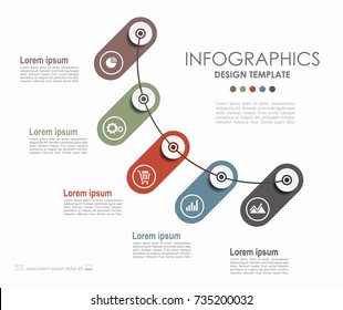 Infographic template. Vector illustration. Can be used for workflow layout, diagram, business step options, banner, web design.
