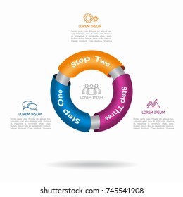 Infographic template. Vector illustration. Can be used for workflow layout, diagram, business step options, banner, web design.