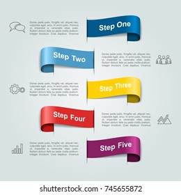 Infographic template. Vector illustration. Can be used for workflow layout, diagram, business step options, banner, web design.