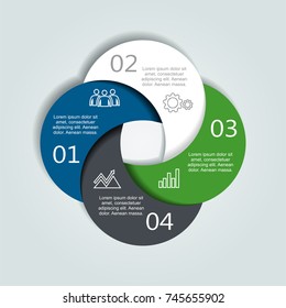 Infographic template. Vector illustration. Can be used for workflow layout, diagram, business step options, banner, web design.