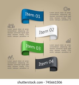 Infographic template. Vector illustration. Can be used for workflow layout, diagram, business step options, banner, web design.