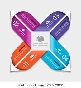 Infographic template. Vector illustration. Can be used for workflow layout, diagram, business step options, banner, web design.
