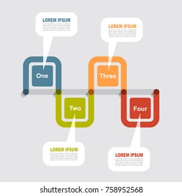 Infographic template. Vector illustration. Can be used for workflow layout, diagram, business step options, banner, web design.