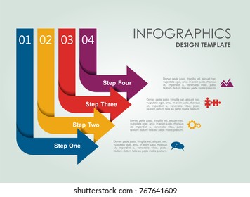 Infographic template. Vector illustration. Can be used for workflow layout, diagram, business step options, banner, web design.