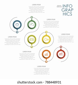 Infographic template. Vector illustration. Can be used for workflow layout, diagram, business step options, banner, web design.