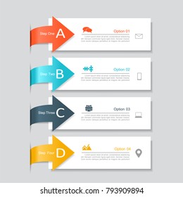 Infographic template. Vector illustration. Can be used for workflow layout, diagram, business step options, banner, web design.