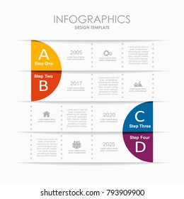 Infographic template. Vector illustration. Can be used for workflow layout, diagram, business step options, banner, web design.