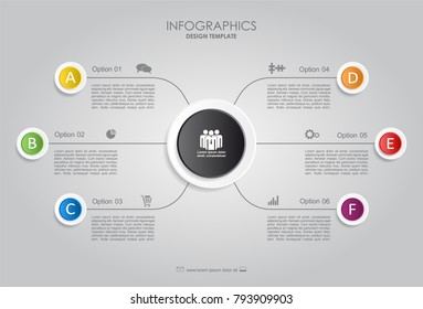 Infographic template. Vector illustration. Can be used for workflow layout, diagram, business step options, banner, web design.