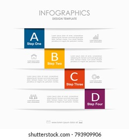 Infographic template. Vector illustration. Can be used for workflow layout, diagram, business step options, banner, web design.