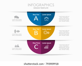 Infographic template. Vector illustration. Can be used for workflow layout, diagram, business step options, banner, web design.