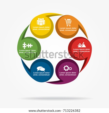 Infographic template. Vector illustration. Can be used for workflow layout, diagram, business step options, banner, web design.