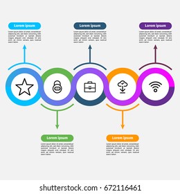 Infographic template, vector infographics can be used for workflow layout, diagram, number option. infographic illustration.infographic - stock vector