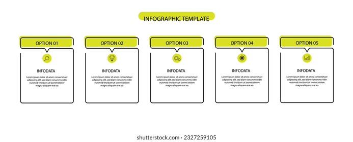 Infografik-Template-Vektorgrafik, geeignet für Geschäftsvorträge und Web-Grafik-Design.