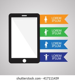 infographic template. Vector infographic of technology or education process, number options, web design, timeline elements.
