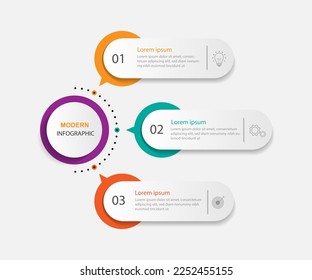 Infographic template vector with three step or option for web and graphic design.