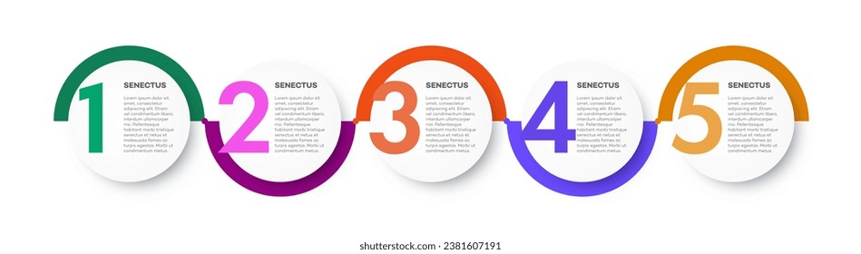 Infographic template vector timeline process 5 option