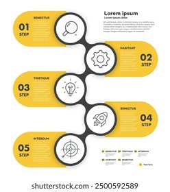 Infographic template vector timeline process 5