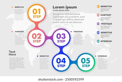 Infographic template vector timeline process 5 option