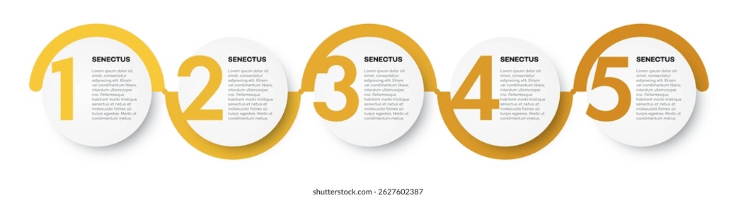 Infographic template vector timeline process 5 option
