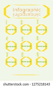 Infographic, template visual expression. Vector.