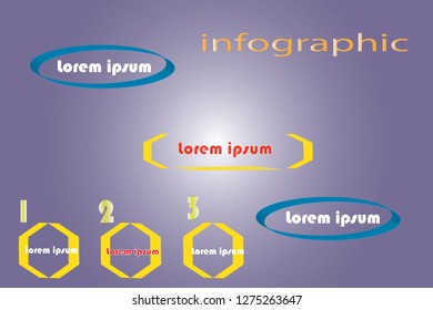 Infographic, template visual expression. Vector.