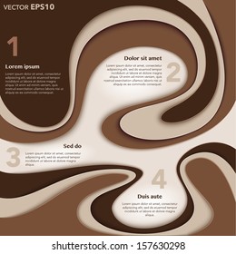 Infographic template. Waves and flow.