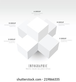 infographic template  white color balance style